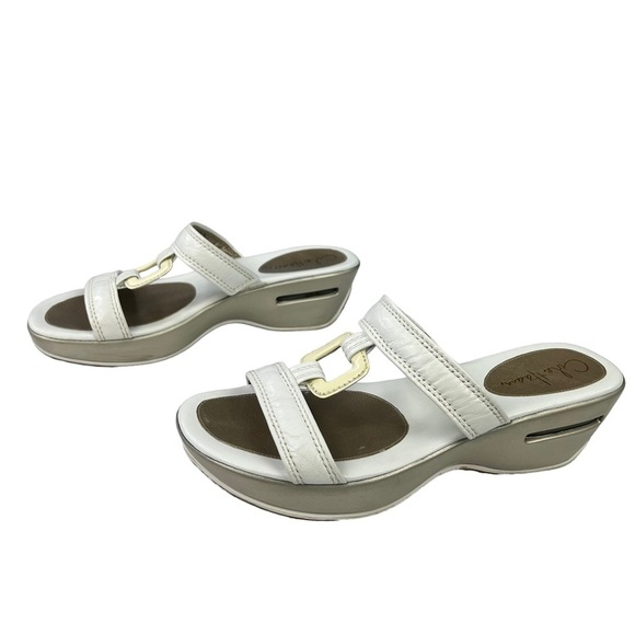 Cole Haan Wedge Slides White Sandal Womens Size 7.5 - Picture 3 of 13